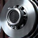 Neue Bremsscheibe und Bremsbelag, bereit für den Einbau.